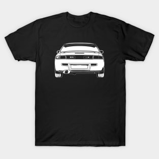 White Nissan Silvia S14 Back View Sketch Art T-Shirt